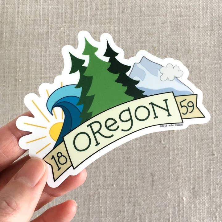 Sticker vinyle Oregon 1859 pour la vente par acbc Design