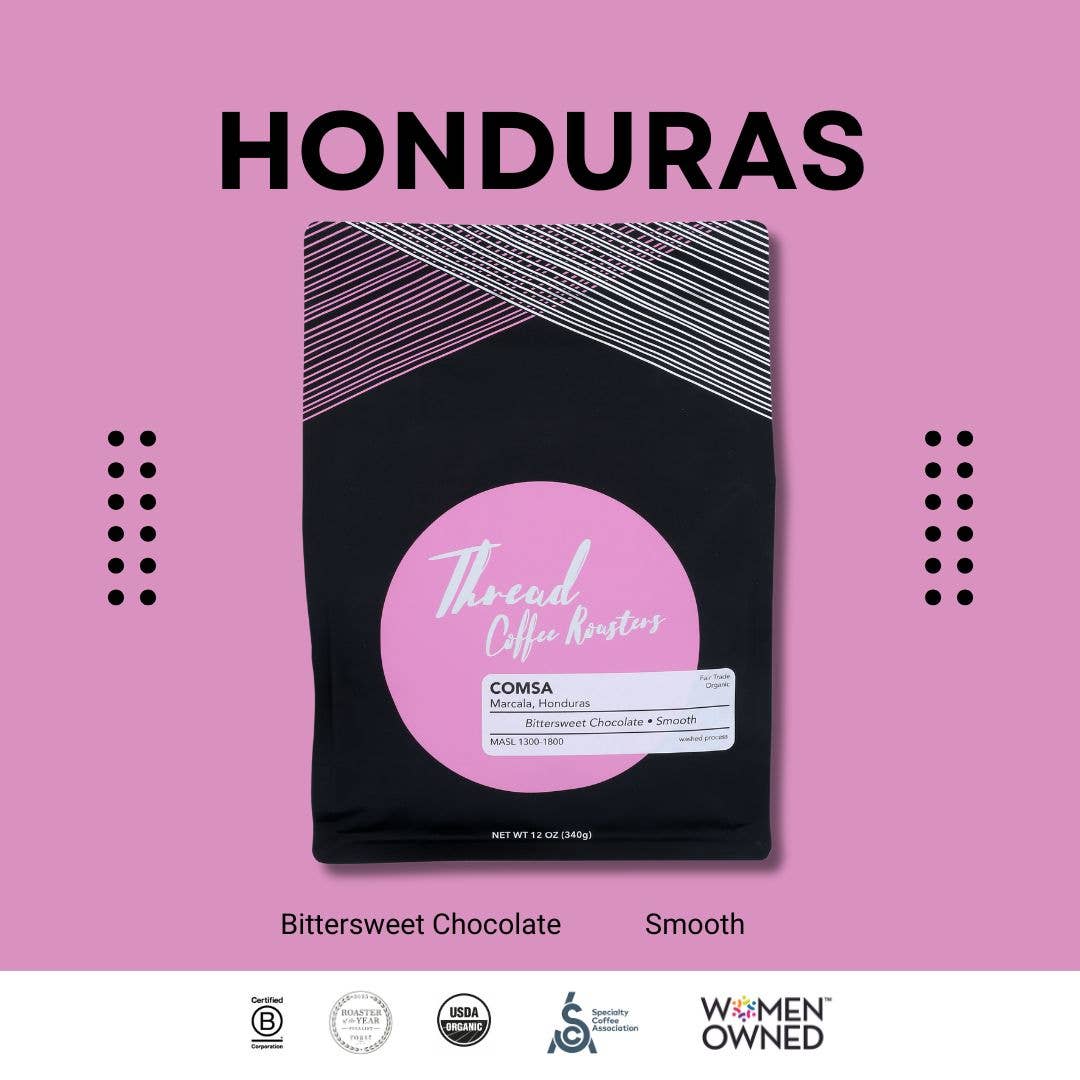 Thread Coffee Roasters - Wholesale Coffee Beans - Honduras | Medium Roast  | Organic 12oz Bag1