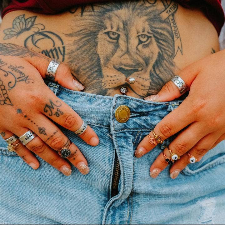 Salt and Sparkle - Wholesale Band/Stacked Ring - Moon Phases Celestial Silver Ring6