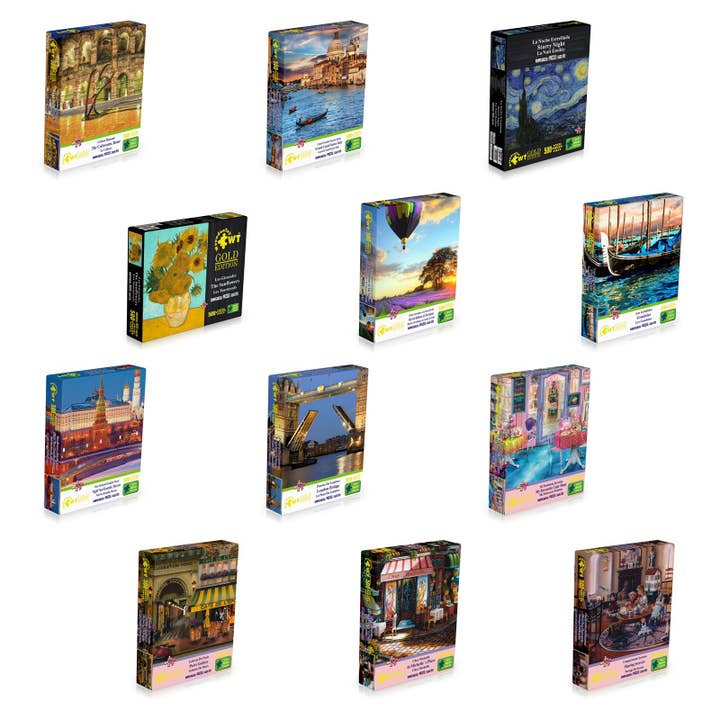 500 piece jigsaw puzzle variety pack of 12 for wholesale by Wuundentoy