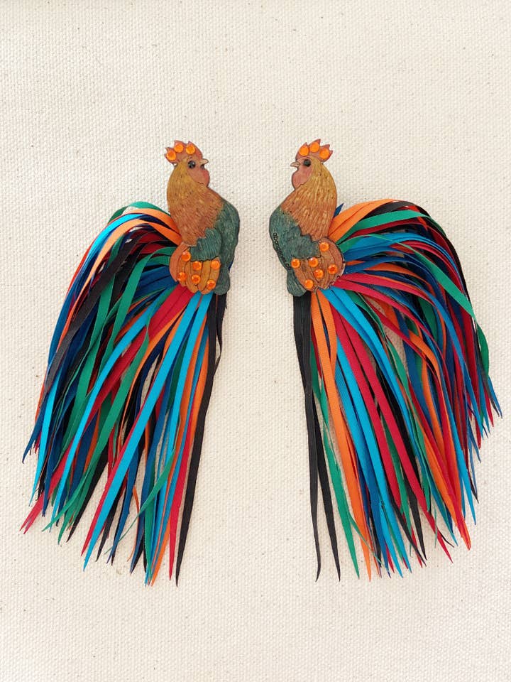 Boucles d'oreilles Coq pour la vente par Hola! I'm Back