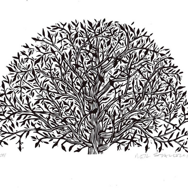 Horse & Hare - Wholesale Art Print - Arch Tree Linocut Art Print