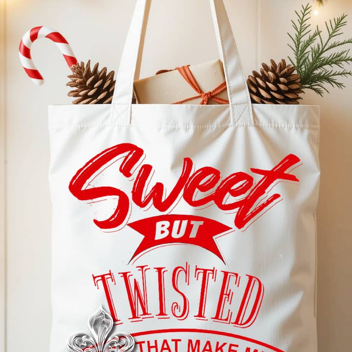 Dixie Grace - Wholesale Tote Bag - Women's - Sweet But Twisted - Canvas - Tote Bag