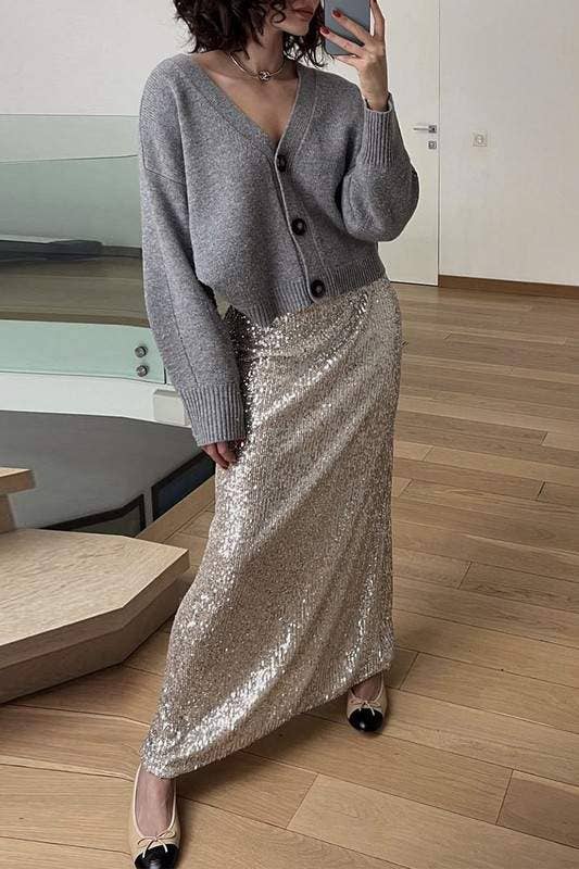 Queen Fashion - Wholesale Skirt - Women's - sequins long skirt7