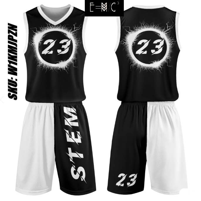 NEW E=M/C2 Adult Black Hole Ebony Basketball Sports Uniform for wholesale by E=M/C2