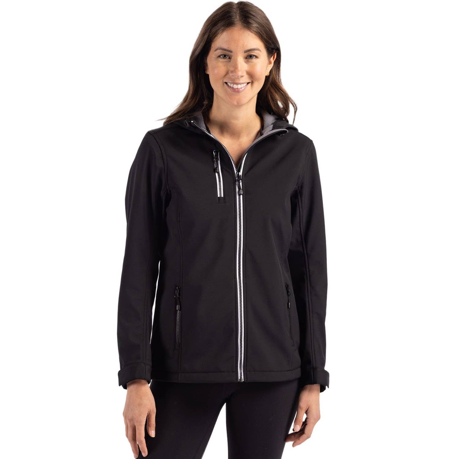 Cutter & Buck - Wholesale Jacket - Women's - Clique Telemark Eco Stretch Full Zip Womens Hooded Jacket0