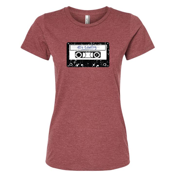90s Country Cassette Women's Slim Fit T-Shirt for wholesale by Boot & Buckle