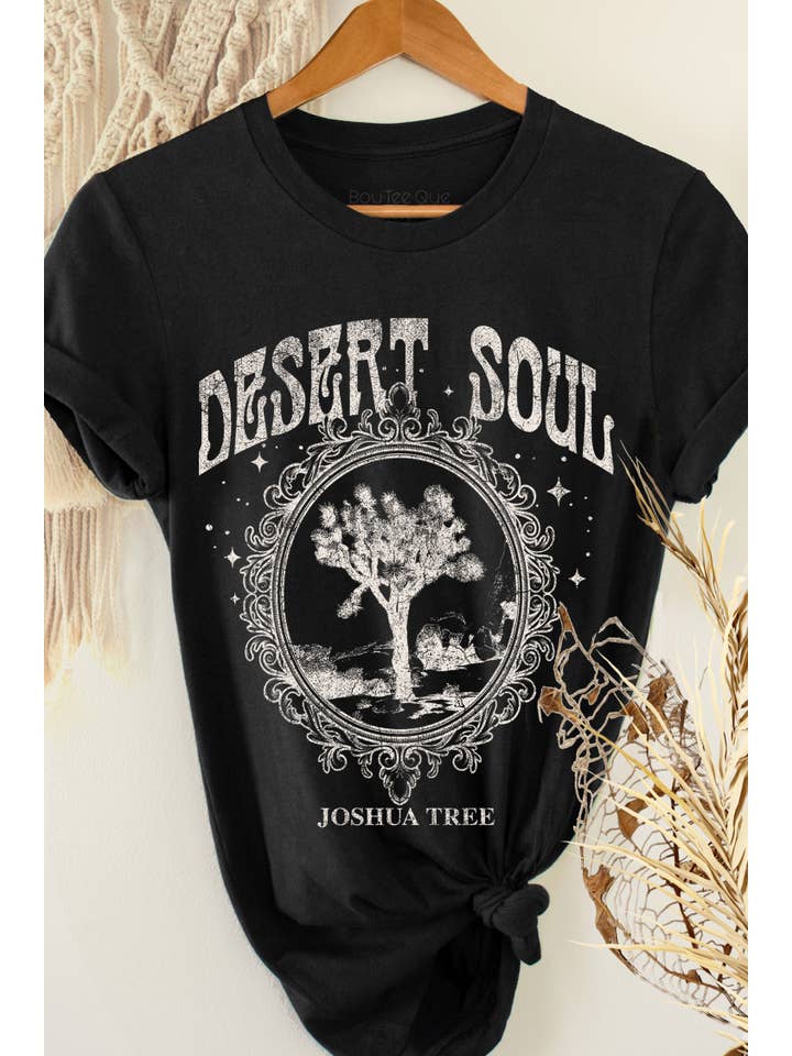 BouTeeQue Closet - Wholesale Screen Printed T-Shirt - Women's - BTJ4890 -T Desert Soul JOSHUA TREE