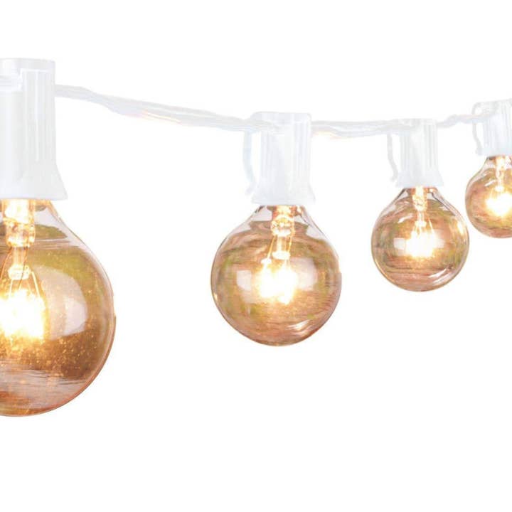 OutdoorSolarOutlet – wholesale String lights – Outdoor String Light-25 Feet G40 Globe Patio Lights with 26 Edison Glass Bulbs Waterproof Connectable Hanging Light