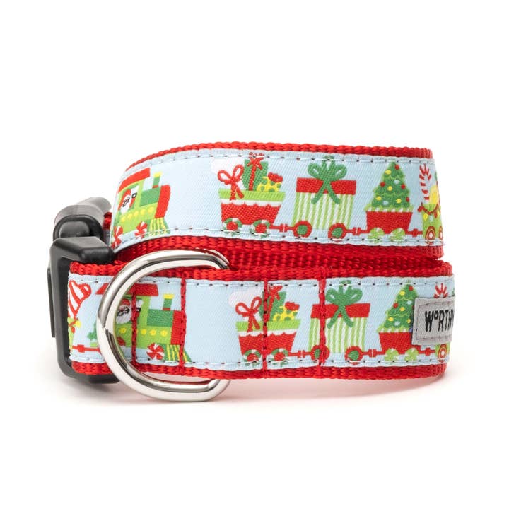 Toyland Train Dog Collar for wholesale by The Worthy Dog