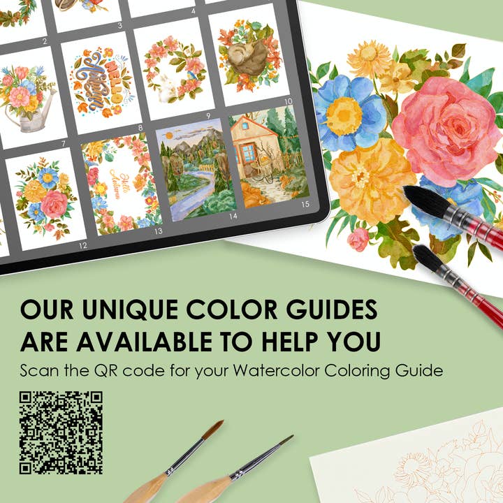 Grabie - Wholesale Coloring & Activity Book - Kids & Baby - Autumn-Themed Watercolor Coloring Club Box6