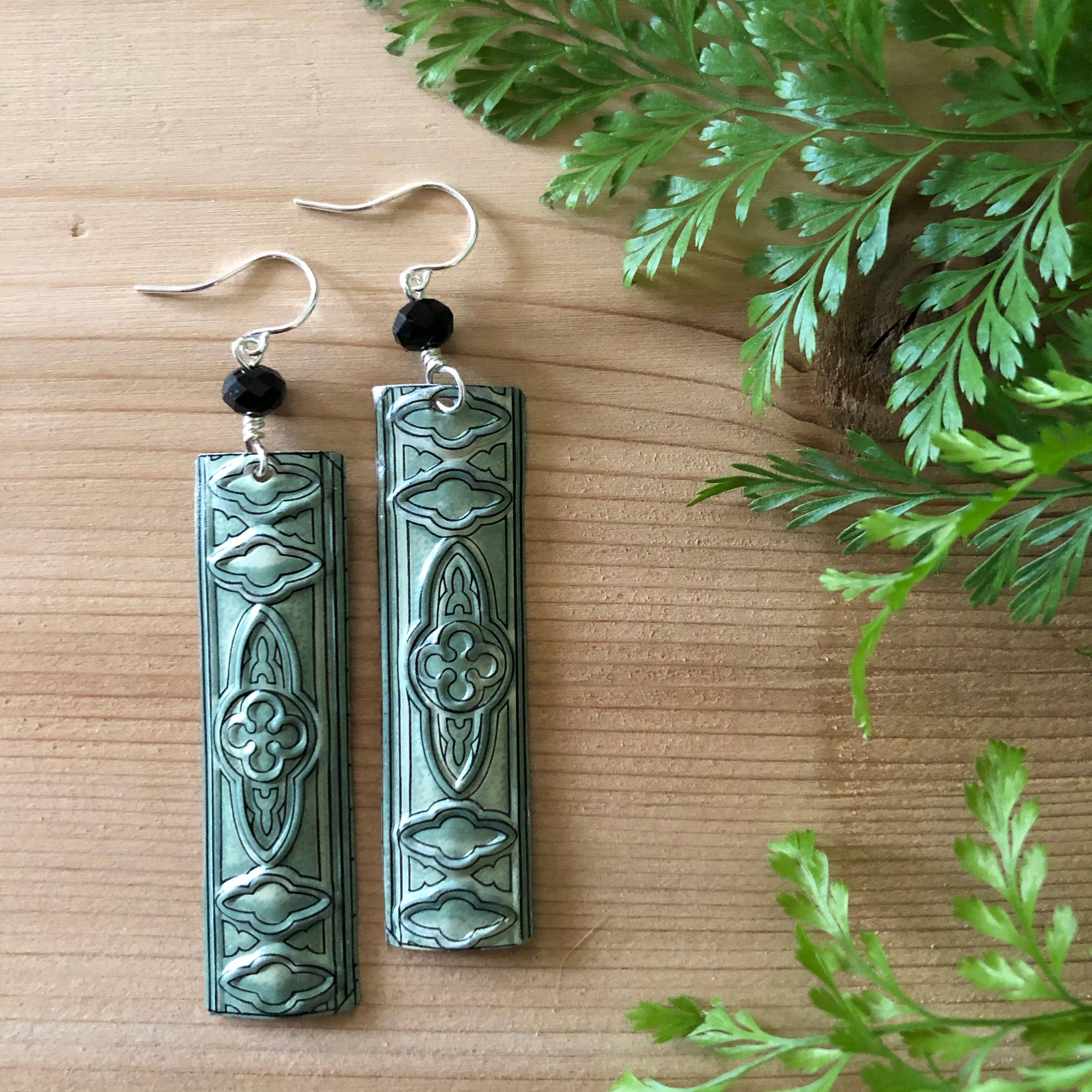 TTE Designs - Wholesale Dangle Earrings - Best Sellers - Set of 12 Recycled Vintage Tin Earrings 13