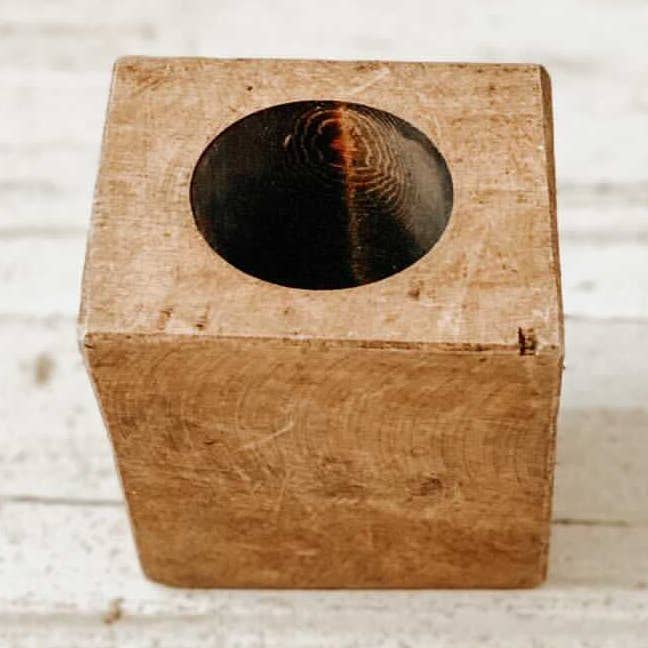 Rustic Farm - Wholesale Decorative tabletop object - Sugar Mold - 1 Hole, Handmade, Farmhouse Décor #B - 6.10