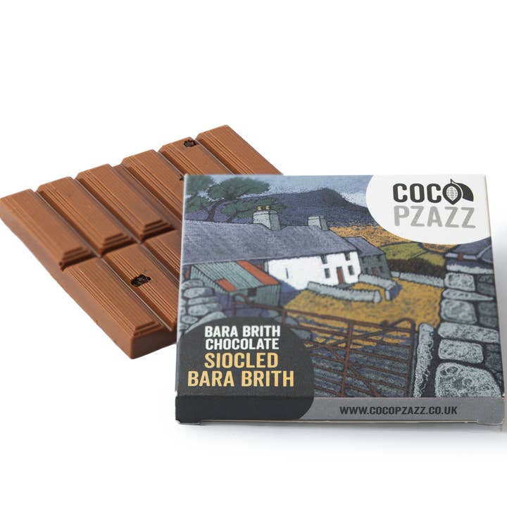 Coco Pzazz - Wholesale Chocolate Bar - Siocled Bara Brith / Bara Brith Milk Chocolate 80g