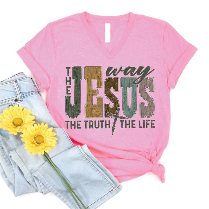 Jesus the Way V-Neck for wholesale by Love in Faith