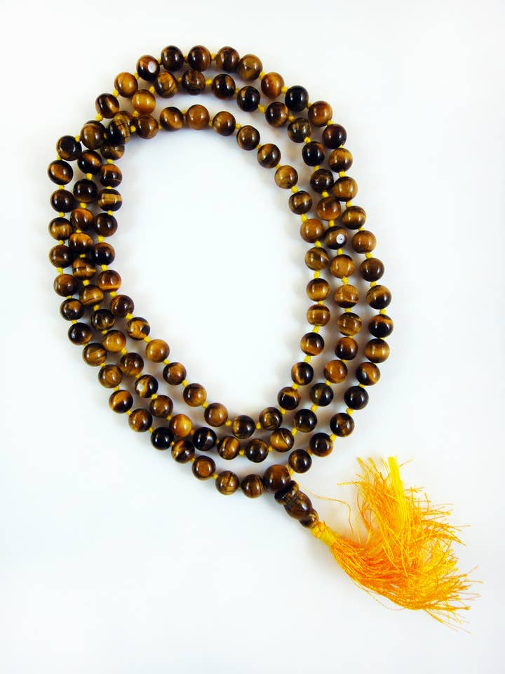 Knotted Tigers Eye Mala for wholesale by Tika