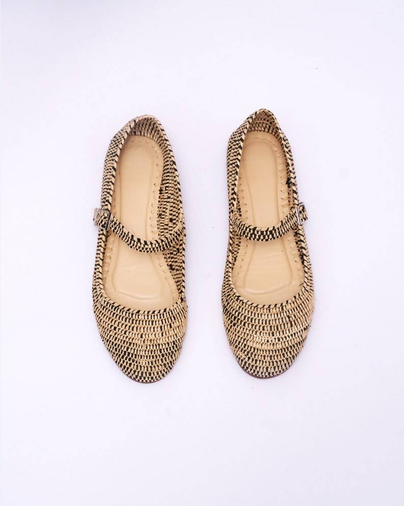 Steraraffia - Wholesale Flats - Women's - Ghida Handwoven Raffia Mary Jane Flats3