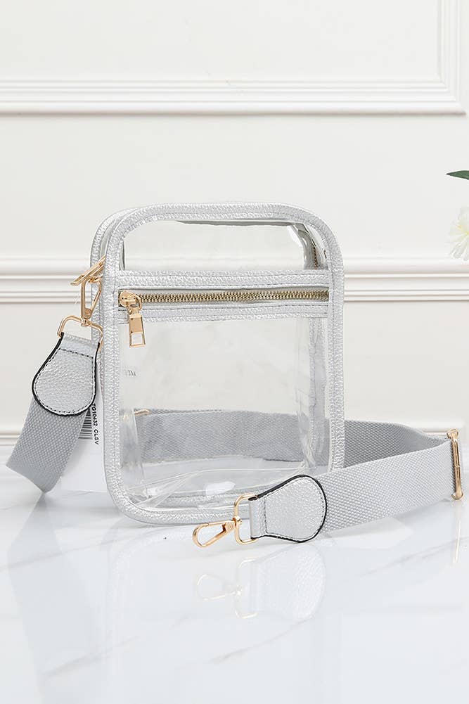 Hana - Wholesale Crossbody Bag - Women's - Clear PU Cross Body Mini Bag12