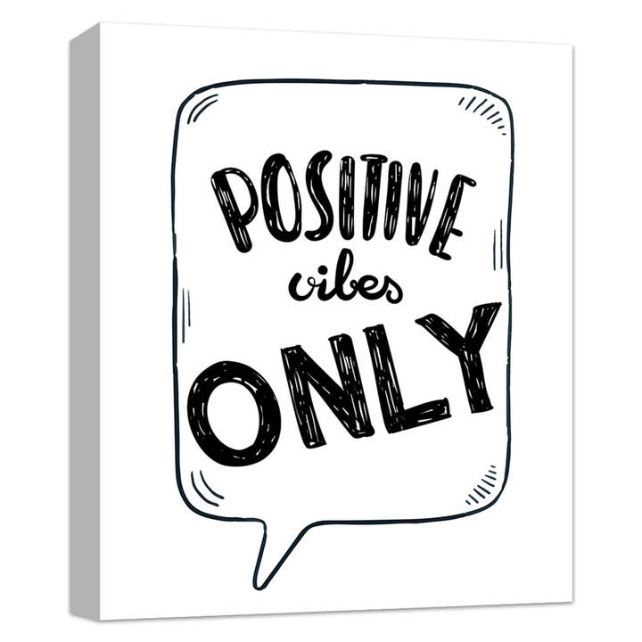 Positive Vibes 22'' x 20'' Canvas Wall Art for wholesale by PTM Images
