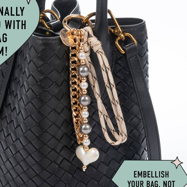 Please Me Pearls Bag Charm for wholesale by Miami Chains & Co.