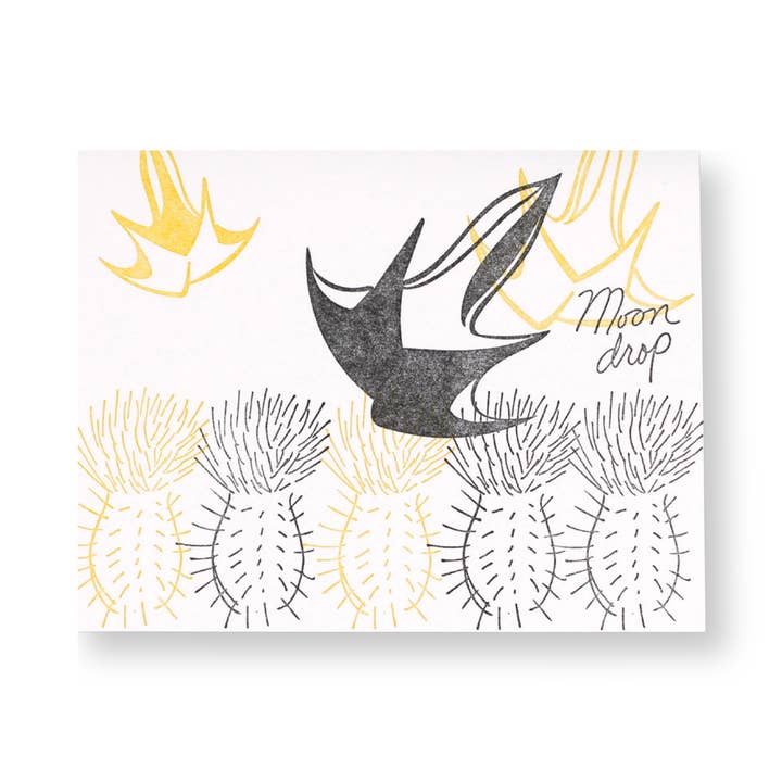 Cartão de Nota Floral - Moondrop por atacado de Letterpress PLAY