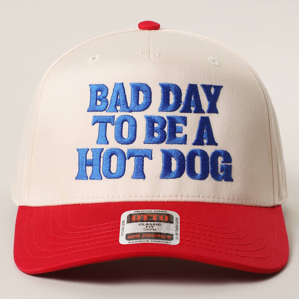 Fashion City - Wholesale Trucker Hat - Unisex - BAD DAY TO BE A HOT DOG Embroidered Trucker Hat 7