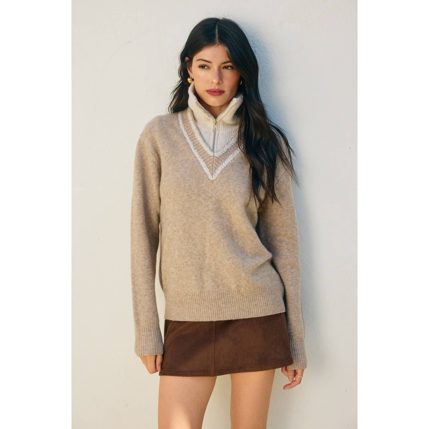 Dress Forum - Vendita all'ingrosso Top in maglia - Donna - Scaldacollo con Cerniera (1)0