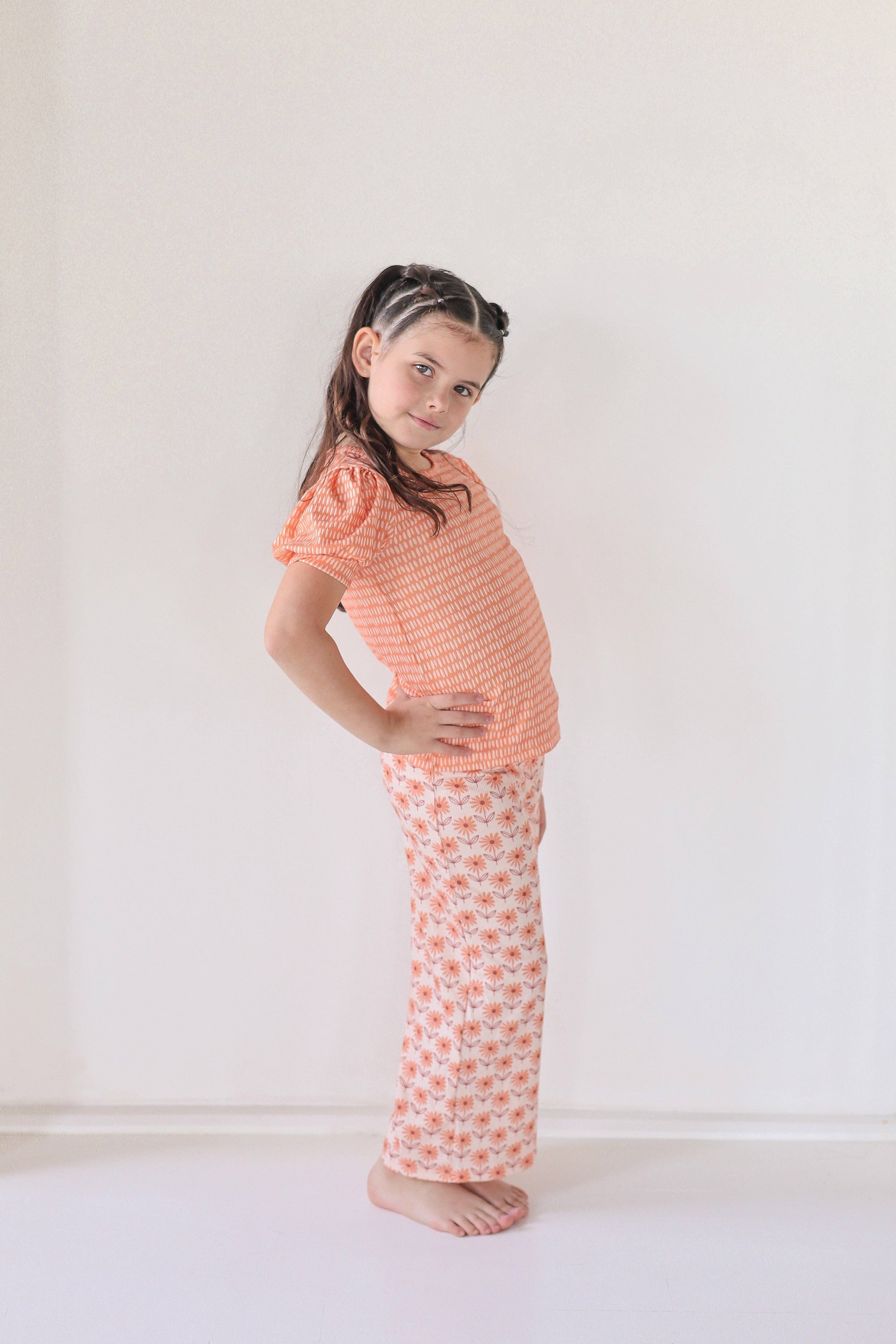 Celebrate Your Tribe - Wholesale Top & Pant Set - Kids - Retro Daisy Pants4