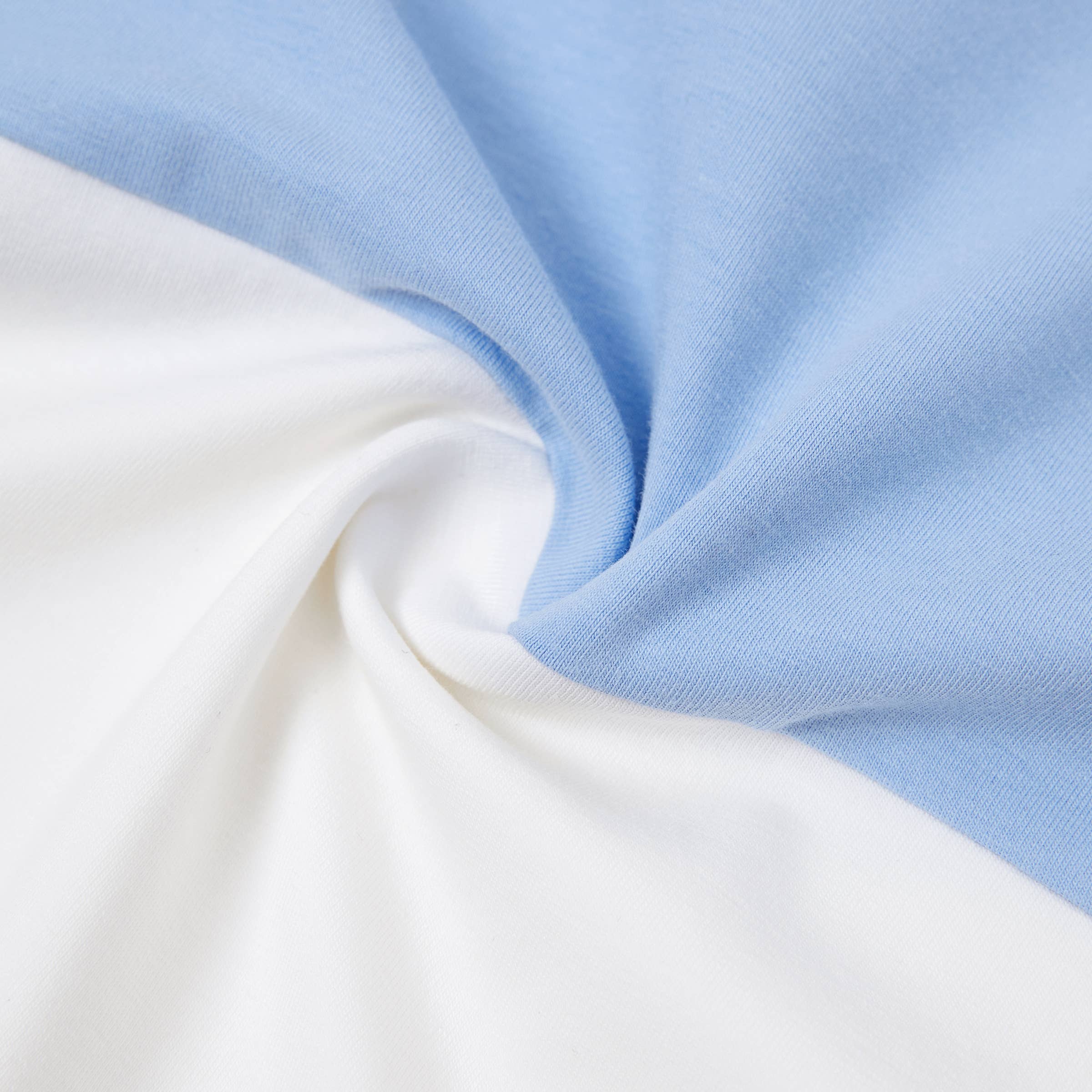 Azul Camiseta de algodón azul a juego para la familia o vestido con mangas de volantes. de venta al por mayor en Faire22