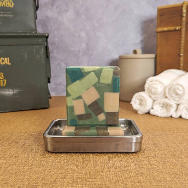 Mainland Vintage - Wholesale Bar Soap - Olive Drab - Army Green Olive Oil Soap