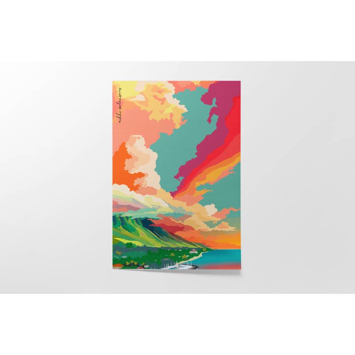 Lahaina, Maui *Lahaina Strong* - Konsttryck för wholesale av Paintinsidethelines