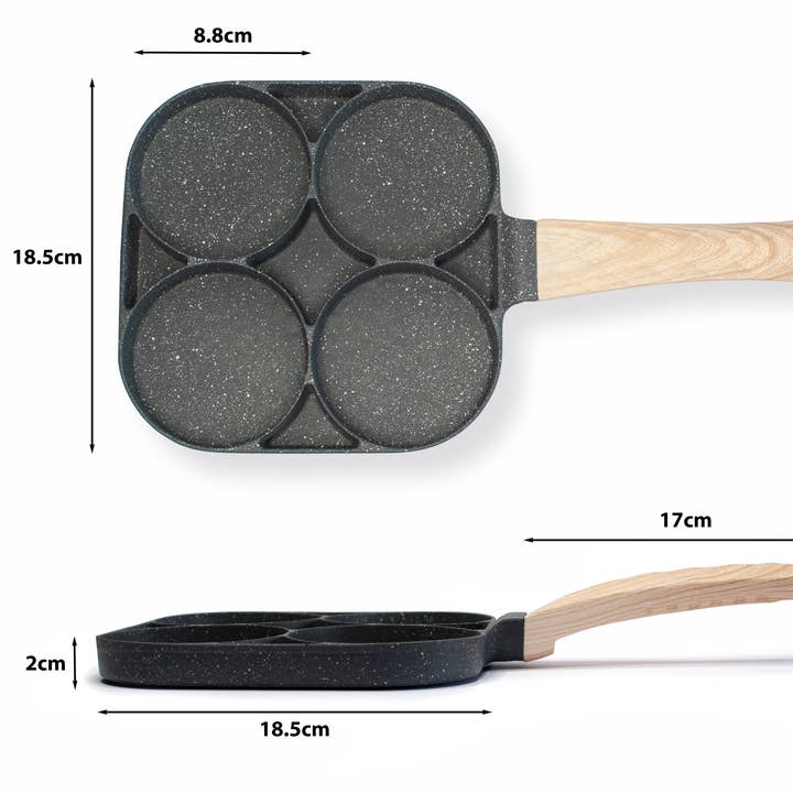 Ignite 4 cup frying pan 18cm for al hobs for wholesale by Ignite Cookware Ltd