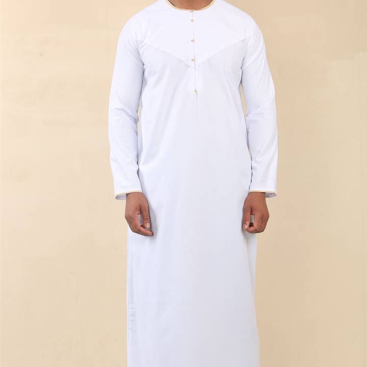 Men's Omani Eid Thobe Saudi Emirati Jubba Robe for wholesale by Infinity Leather (Upperclass Fashions Ltd)
