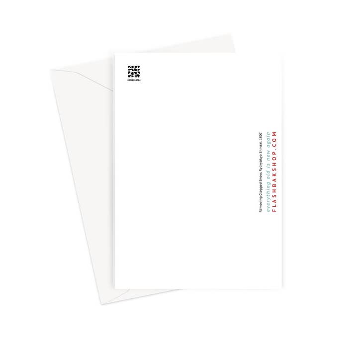 Flashback Shop – wholesale Art print – Removing Clogged Snow, Ryûryûkyo Shinsai, 1807 - Greeting Card2