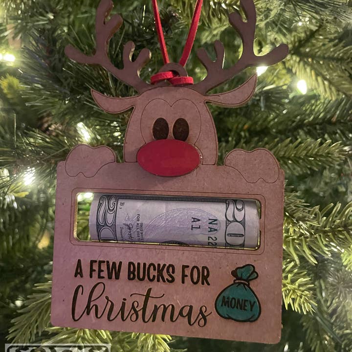 LivaBella Designs - Wholesale Ornament - Money Holder Christmas Ornament - A Few Bucks for Christmas