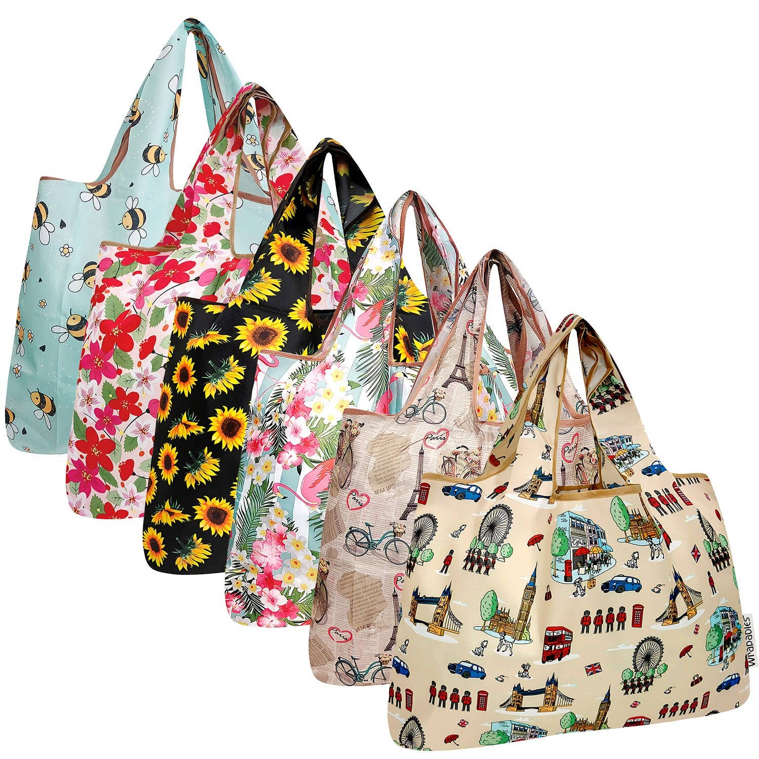 Wrapables.com - Vente Sacs de course/à provisions - Sacs à provisions réutilisables en nylon pliables de grande taille Wrapables, lot de 662