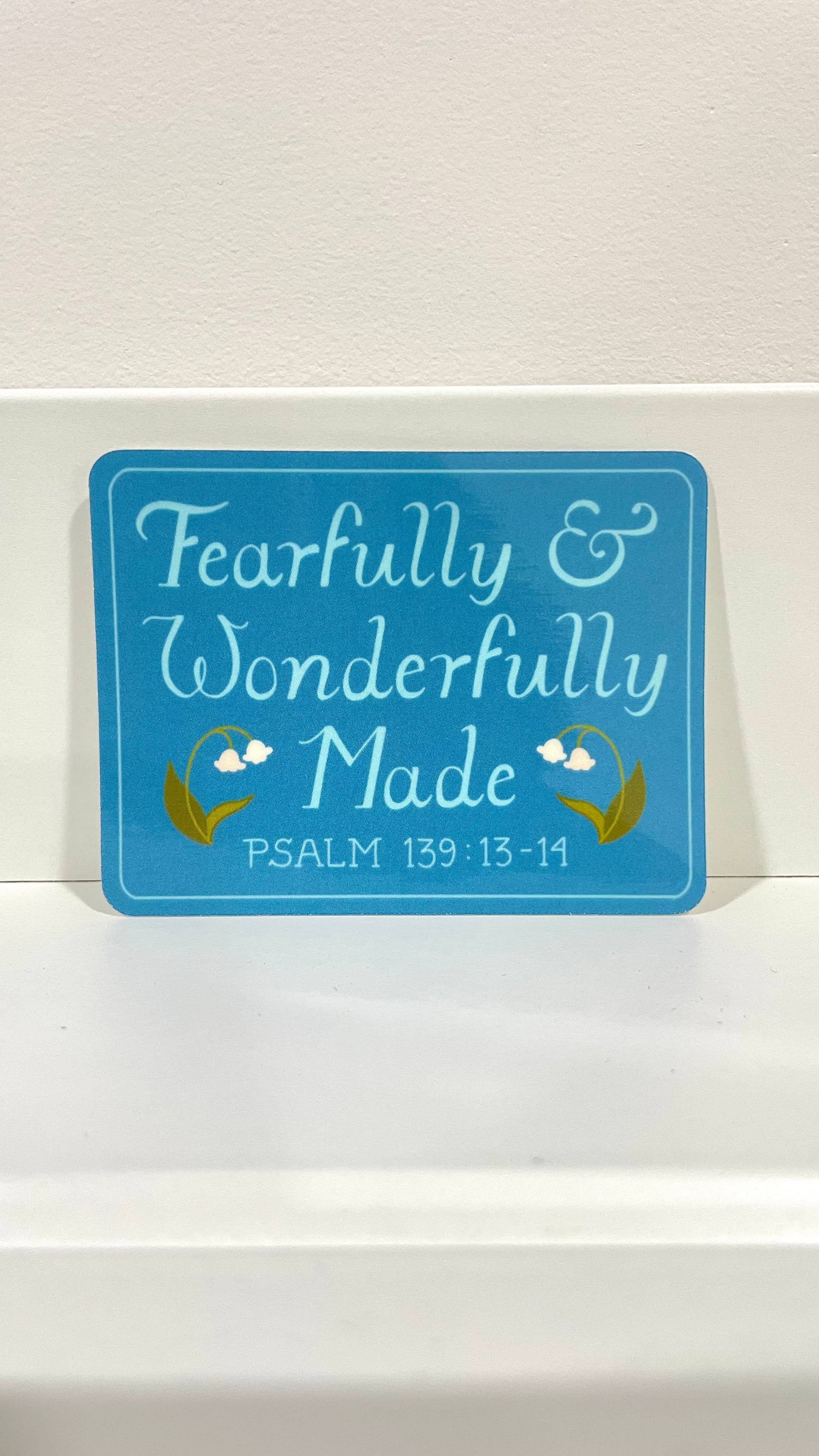 Tiday Art - Wholesale Sticker - Bible Verse Psalm 139 Sticker – Waterproof Vinyl, 2.75"x2"0
