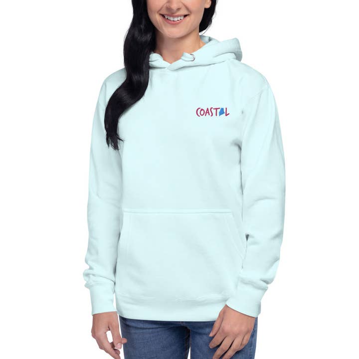 Coastal Maine™ Beachfront Unisex Hoodie for wholesale by Coastal & Midwest State of Mind