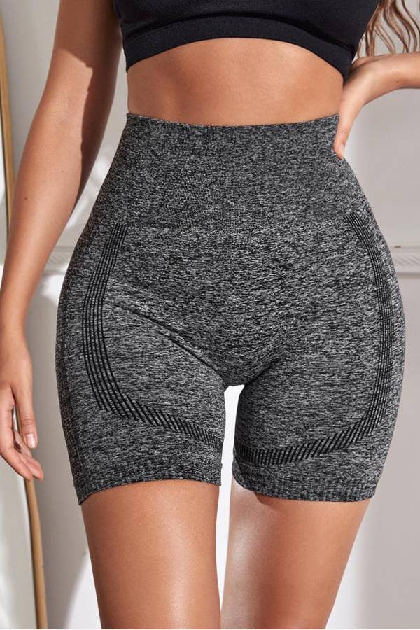 Color 5 - Wholesale Athletic Shorts - Women's - Seamless tow tone H/W scrunch butt lifting yoga shorts9