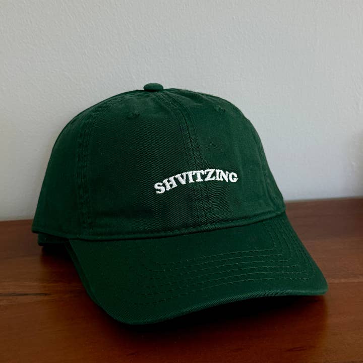 SHVITZING Sample Dad Hat for wholesale by Yiddish Dad Hats