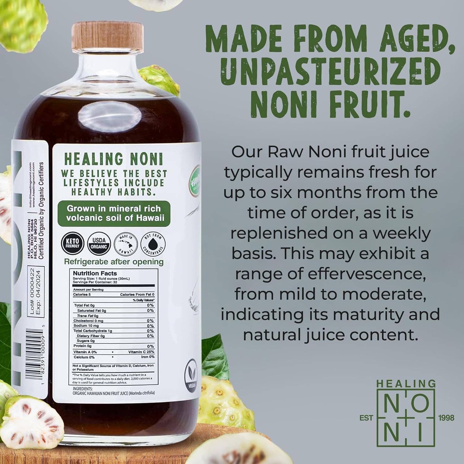 Healing Noni - Vente Jus bien-être/fortifiants - Jus de Noni Brut7