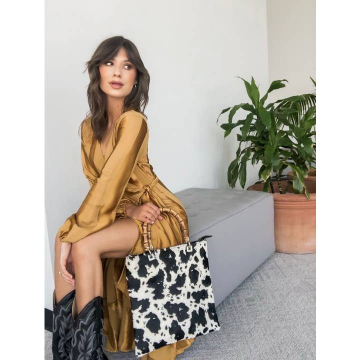 Tricolor Fur Giorgia Xl Tote & Over The Shoulder Handbag for wholesale on Faire1