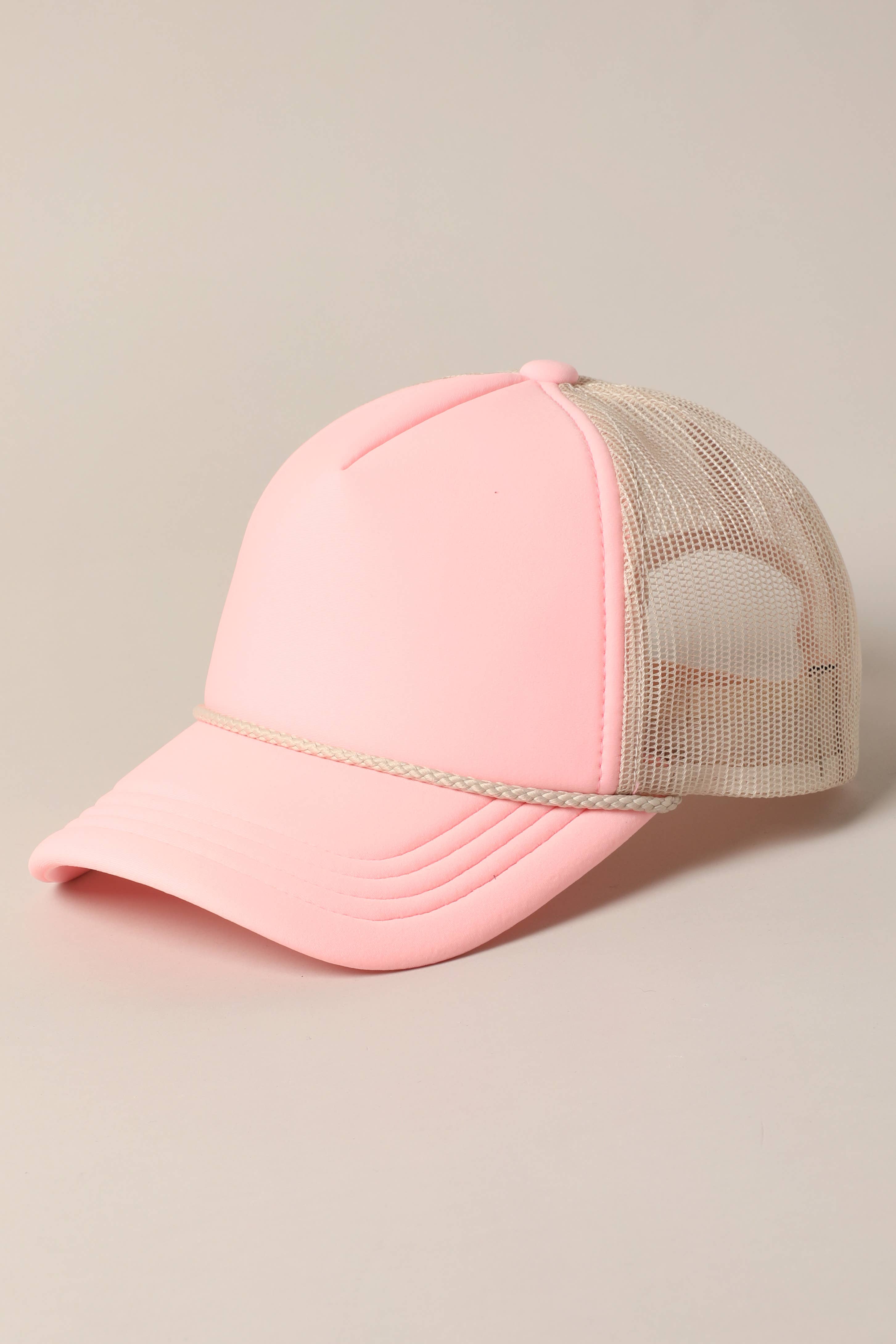Fashion City – wholesale Trucker hat – Women’s – Plain Foam Rope Mesh Back Trucker Hat 27