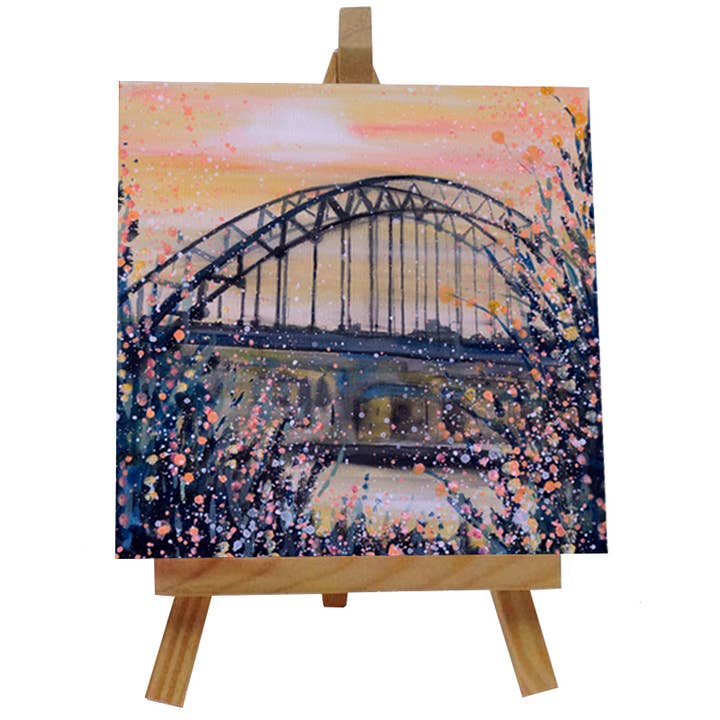 Tyne Bridge Tile with Easel for wholesale by Emily Ward Art