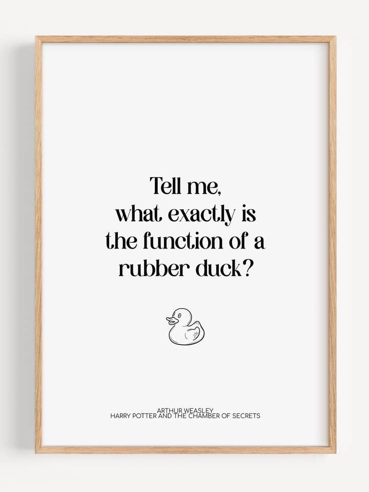 Gummianka Harry Potter Citat Tryck för wholesale av Peardrop Prints