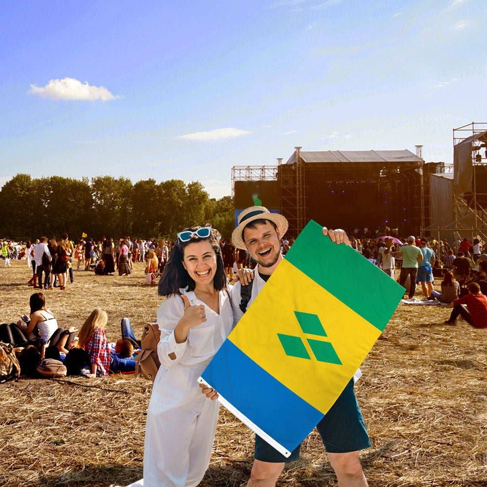 Flags Importer - Wholesale Flag - St. Vincent Flag 2x3ft Poly2