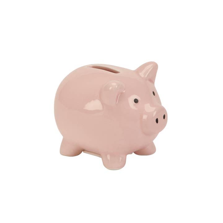 Creative Gifts International Inc. - Wholesale Money/Piggy Bank - Small Pink Ceramic Piggy Bank