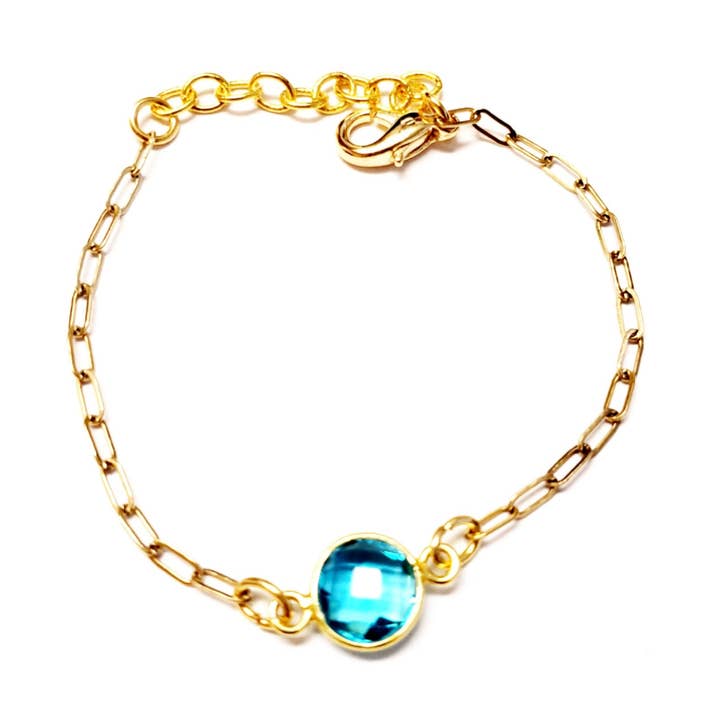 Pulseira de quartzo azul por atacado de MINU Jewels