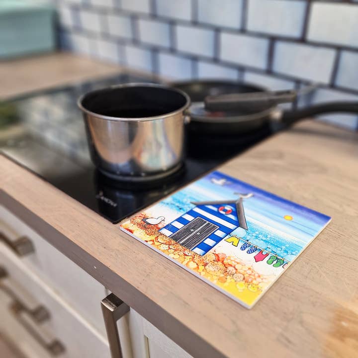 90-T Beach Hut Solo Trivet for wholesale by By Jo Crafts