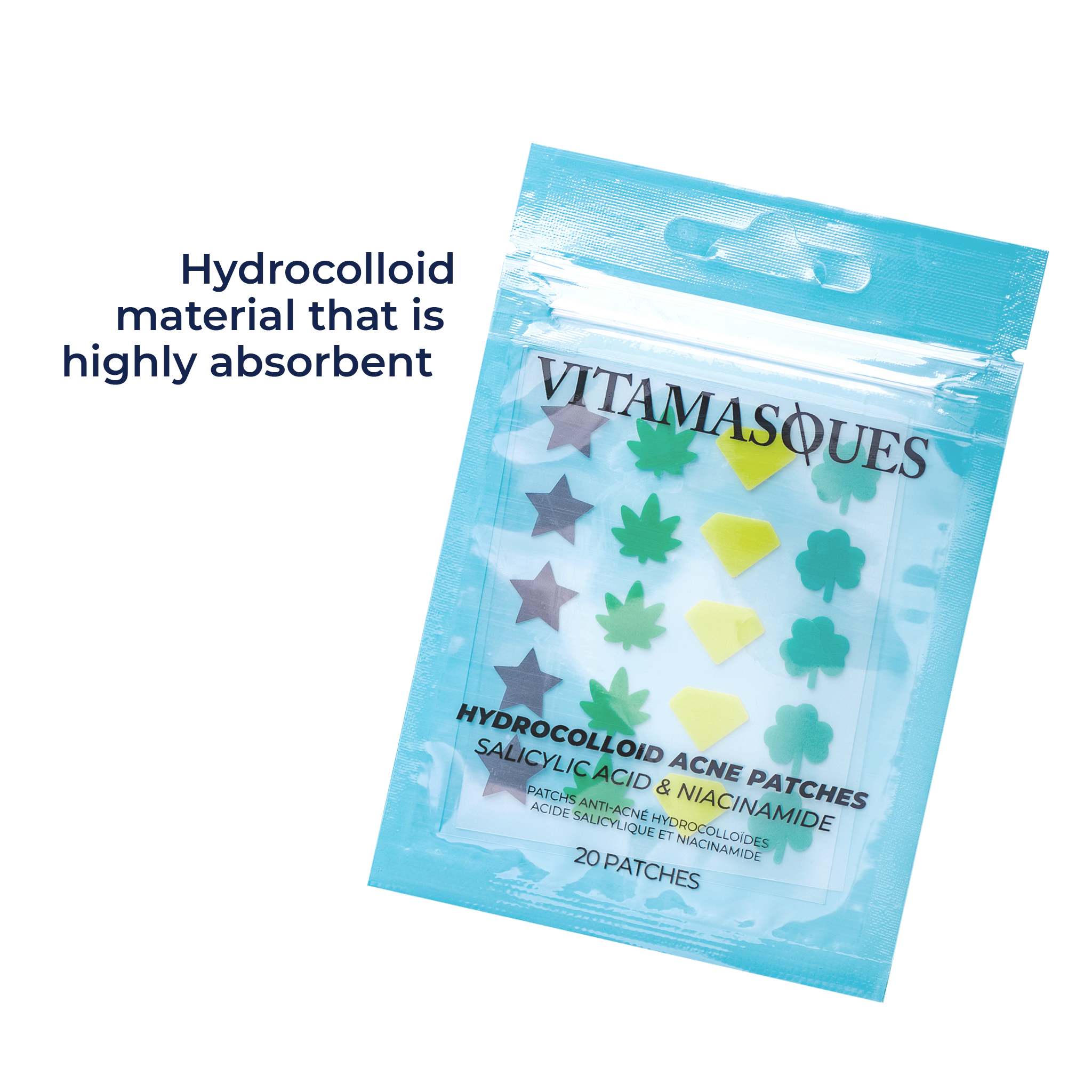 Vitamasques US - Wholesale Acne/Hydrocolloid Patch - Hydrocolloid Acne Patches Salicylic & Niacinamide4